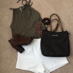 Army Green chiffon blouse